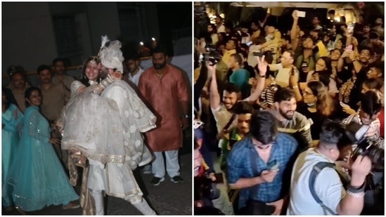 After Ranbir Kapoor took his bride Alia Bhatt back inside their house, the paparazzi stationed outside broke into a dance party. 