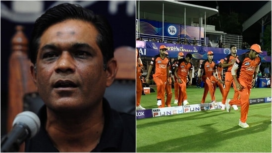 Rashid Latif; SRH players in action in IPL 2022. (Twitter/IPL)