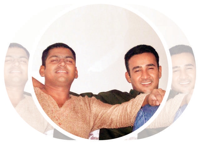 Sharib with his close friend Javed Sharib with his close friend Javed