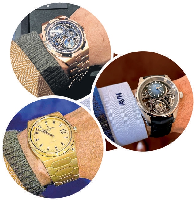 (Clockwise from top) The Vacheron Constantin Overseas Perpetual Calendar Ultra-thin Skeleton; The H. Moser & Cie. Pioneer Cylindrical Tourbillon Skeleton; and the Vacheron Constantin Les Historiques 222 (Clockwise from top) The Vacheron Constantin Overseas Perpetual Calendar Ultra-thin Skeleton; The H. Moser & Cie. Pioneer Cylindrical Tourbillon Skeleton; and the Vacheron Constantin Les Historiques 222