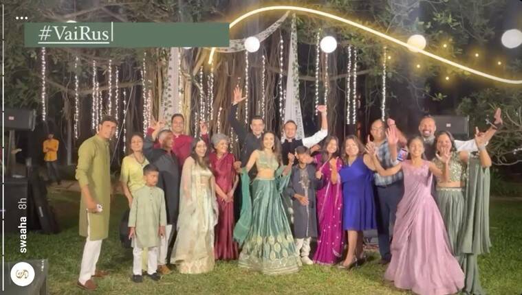 A picture from Cyrus Sahukar and Vaishali Malahara's wedding festivities.