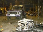 A police van was also vandalised (ANI)