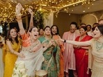 Karisma Kapoor was clearly too happy about the kaleera falling on her. Karisma Kapoor was clearly too happy about the kaleera falling on her.