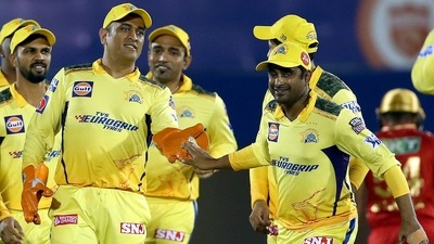 MS Dhoni of Chennai Super Kings celebrates with teammates (PTI) MS Dhoni of Chennai Super Kings celebrates with teammates (PTI)
