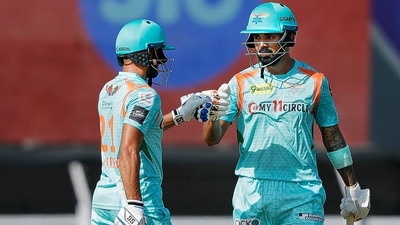 KL Rahul and Manish Pandey of Lucknow Super Giants during the Indian Premier League 2022 (PTI)