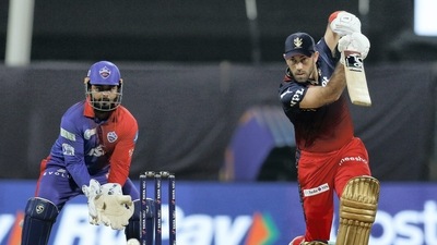 Mumbai: Glenn Maxwell of Royal Challengers Bangalore plays a shot during the Indian Premier League 2022 cricket match between Delhi Capitals and Royal Challengers Bangalore, at the Wankhede Stadium, in Mumbai, Saturday, April 16, 2022. (Sportzpics/PTI Photo) (PTI04_16_2022_000260B) (PTI) Mumbai: Glenn Maxwell of Royal Challengers Bangalore plays a shot during the Indian Premier League 2022 cricket match between Delhi Capitals and Royal Challengers Bangalore, at the Wankhede Stadium, in Mumbai, Saturday, April 16, 2022. (Sportzpics/PTI Photo) (PTI04_16_2022_000260B) (PTI)