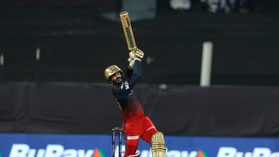 Mumbai: Dinesh Karthik of Royal Challengers Bangalore bats during the Indian Premier League 2022 cricket match between Delhi Capitals and Royal Challengers Bangalore, at the Wankhede Stadium, in Mumbai, Saturday, April 16, 2022. (Sportzpics/PTI Photo) (PTI04_16_2022_000303B) (PTI) Mumbai: Dinesh Karthik of Royal Challengers Bangalore bats during the Indian Premier League 2022 cricket match between Delhi Capitals and Royal Challengers Bangalore, at the Wankhede Stadium, in Mumbai, Saturday, April 16, 2022. (Sportzpics/PTI Photo) (PTI04_16_2022_000303B) (PTI)