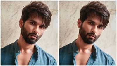 The actor folded his full sleeves up and posed for the camera. (Instagram/@shahidkapoor)