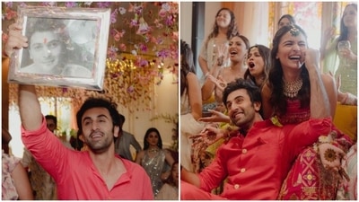 Ranbir Kapoor and Alia Bhatt's mehendi pics are out. Ranbir Kapoor and Alia Bhatt's mehendi pics are out.