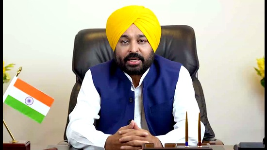 Punjab Chief Minister Bhagwant Mann addresses a press conference regarding the implementation of 300 units free Electricity Scheme from July 1st, in Chandigarh on Saturday. (ANI)