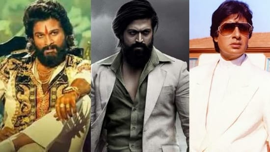 The characters of Allu Arjun in Pushpa: The Rise, and Yash in KGF: Chapter 2, have similarities to ones played by Amitabh Bachchan in films like Agneepath.