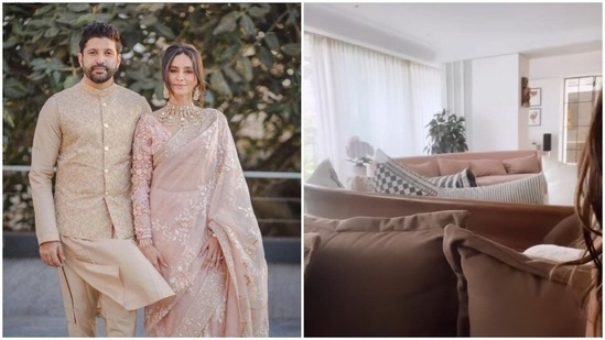 Shibani Dandekar gave a peek inside her home with Farhan Akhtar.