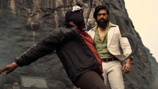 KGF Chapter 2 box office day 2 collection: Yash in a still from the movie.