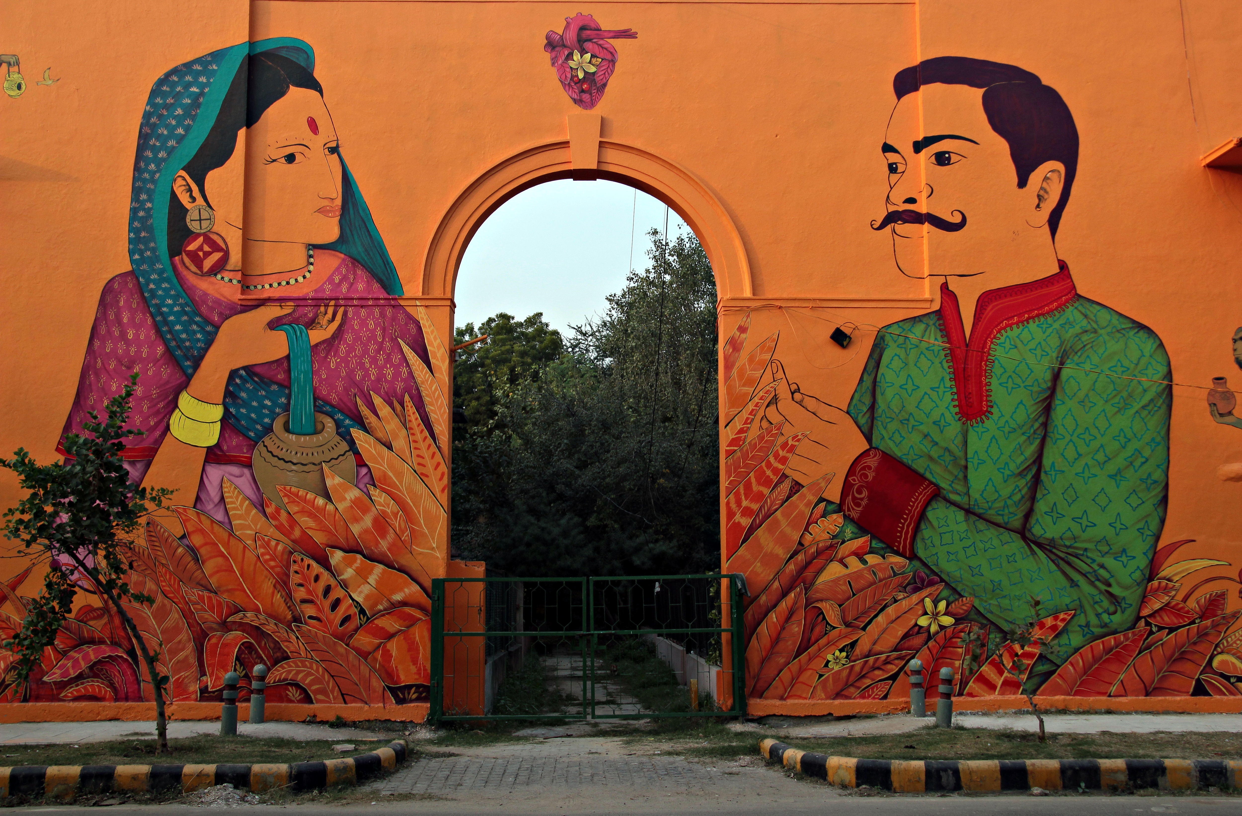 Photo: Shivam Saxena/Hindustan TimesA painting done by Mexican street artist Saner at Lodhi Colony in Delhi. Photo: Shivam Saxena/Hindustan TimesA painting done by Mexican street artist Saner at Lodhi Colony in Delhi.