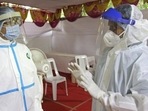 Delhi on Saturday recorded 461 fresh COVID-19 cases -- 5.33 per cent of all who were tested -- and two deaths, according to the data shared by the city health department.(HT File) Delhi on Saturday recorded 461 fresh COVID-19 cases -- 5.33 per cent of all who were tested -- and two deaths, according to the data shared by the city health department.(HT File)