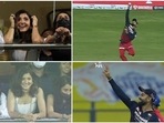 Anushka Sharma reacts after Virat Kohli's one-handed blinder.