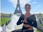 Pooja Batra performs yoga with Eiffel Tower in the backdrop. Pics inside(Instagram/@poojabatra) Pooja Batra performs yoga with Eiffel Tower in the backdrop. Pics inside(Instagram/@poojabatra)