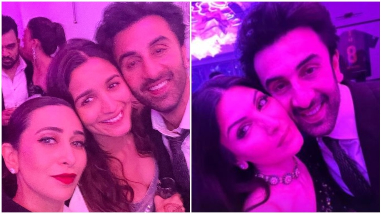 Inside Alia Bhatt, Ranbir Kapoor's neon-lit wedding party: Selfies with ...