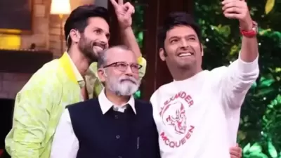 Shahid Kapoor, Pankaj Kapur on the sets of The Kapil Sharma Show. Shahid Kapoor, Pankaj Kapur on the sets of The Kapil Sharma Show.