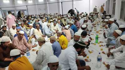 An iftar party underway in Prayagraj (HT) An iftar party underway in Prayagraj (HT)