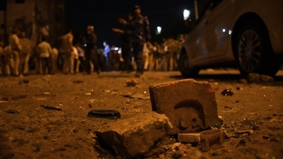 A view of the site where violence broke out between two communities during the Shobha Yatra procession on Hanuman Jayanti, at Jahangirpuri, in Delhi. (ANI Photo) A view of the site where violence broke out between two communities during the Shobha Yatra procession on Hanuman Jayanti, at Jahangirpuri, in Delhi. (ANI Photo)