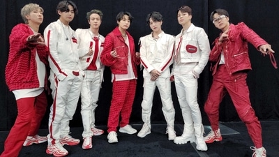 BTS members RM, V, Jin, Jungkook, Suga, Jimin and J-Hope.