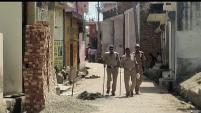 Stone pelting was reported from Uttarakhand's Haridwar district on Saturday during a Hanuman Jayanti procession (Credit: @ANINewsUP) (@ANINewsUP) Stone pelting was reported from Uttarakhand's Haridwar district on Saturday during a Hanuman Jayanti procession (Credit: @ANINewsUP) (@ANINewsUP)