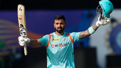 KL Rahul of Lucknow celebrates his century during the Indian Premier League 2022 (PTI) KL Rahul of Lucknow celebrates his century during the Indian Premier League 2022 (PTI)