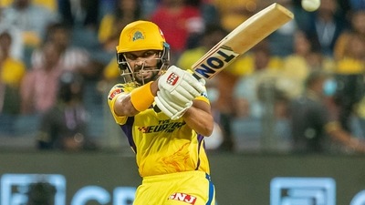 Pune: Ruturaj Gaikwad of Chennai Super Kings plays a shot during the Indian Premier League 2022 cricket match between Gujarat Titans and Chennai Super Kings, at the MCA International Stadium, in Pune, Sunday, April 17, 2022. (Sportzpics/PTI Photo)(PTI04_17_2022_000224B) (PTI) Pune: Ruturaj Gaikwad of Chennai Super Kings plays a shot during the Indian Premier League 2022 cricket match between Gujarat Titans and Chennai Super Kings, at the MCA International Stadium, in Pune, Sunday, April 17, 2022. (Sportzpics/PTI Photo)(PTI04_17_2022_000224B) (PTI)