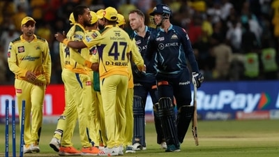 David Miller and Chris Jordan after the IPL 2022 game between Gujarat and Chennai David Miller and Chris Jordan after the IPL 2022 game between Gujarat and Chennai