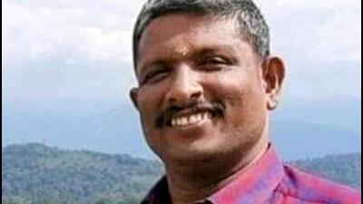 RSS leader SK Srinivasan was allegedly hacked to death by bike-borne assailants at his motorbike shop in Kerala’s Palakkad. (ANI)