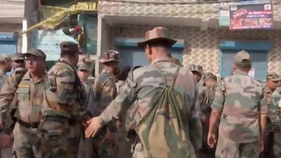 Heavy police deployment in Jahangirpuri on Sunday, (ANI)