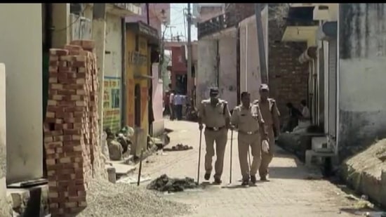 Stone pelting was reported from Uttarakhand's Haridwar district on Saturday during a Hanuman Jayanti procession (Credit: @ANINewsUP)(@ANINewsUP)
