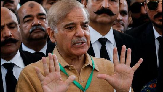In his maiden speech in Pakistan’s Parliament following his election on April 11, Shehbaz Sharif had offered an olive branch to India and said the resolution of the Kashmir issue would allow the two countries to focus on shared problems such as poverty and unemployment. (REUTERS PHOTO.) In his maiden speech in Pakistan’s Parliament following his election on April 11, Shehbaz Sharif had offered an olive branch to India and said the resolution of the Kashmir issue would allow the two countries to focus on shared problems such as poverty and unemployment. (REUTERS PHOTO.)