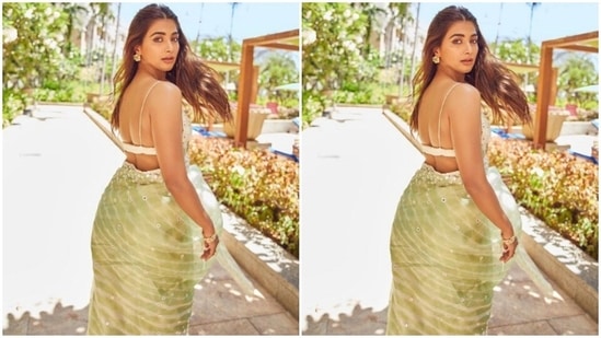 “Beauty and the beast,” Pooja made a reference to her soon-to-be released film Beast in her caption. Styled by fashion stylist Tanya Ghavri, Pooja wore a part of her tresses back and left the rest open in straight locks.(Instagram/@hegdepooja)