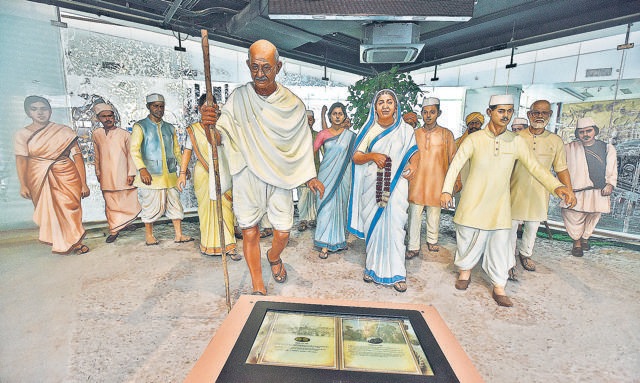 Catch 3D theatre that screens the film Mere Ek Kadam Se, based on the role of Mahatma Gandhi in India’s freedom struggle at the Rashtrapati Bhavan Museum Complex. (Photo: Raj K Raj/HT) Catch 3D theatre that screens the film Mere Ek Kadam Se, based on the role of Mahatma Gandhi in India’s freedom struggle at the Rashtrapati Bhavan Museum Complex. (Photo: Raj K Raj/HT)