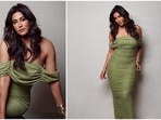 The gorgeous Chitrangada Singh recently took to her Instagram handle to treat her Instagram family of more than 1.4 million with pictures of herself in a stunning green body-hugging ruched dress.(Instagram/@chitrangada)