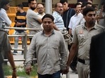 Jahangirpuri violence accused Ansar being produced in Delhi's Rohini court on Sunday.&nbsp;