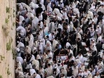 Jewish worshippers take part in the Cohanim prayer (priest's blessing) during the Passover holiday at the Western Wall in Jerusalem's Old City.(AFP) Jewish worshippers take part in the Cohanim prayer (priest's blessing) during the Passover holiday at the Western Wall in Jerusalem's Old City.(AFP)