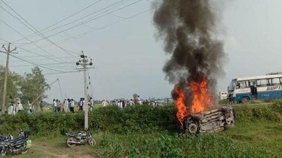 The October 3 last year violence in Lakhimpur Kheri had left eight persons dead, including four farmers, a local journalist, two BJP workers and a driver. (File) The October 3 last year violence in Lakhimpur Kheri had left eight persons dead, including four farmers, a local journalist, two BJP workers and a driver. (File)