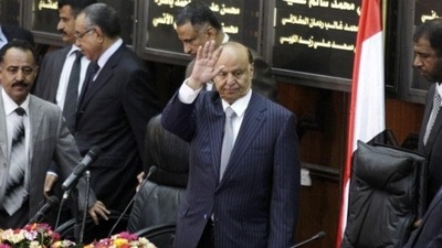 Abedrabbo Mansour Hadi announced his resignation on April 7, handing his powers to a new leadership council as Yemen entered into a fragile ceasefire that brought a rare pause in the years-long conflict. (AP Photo/Hani Mohammed)
