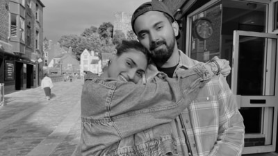 Athiya Shetty with her boyfriend KL Rahul.