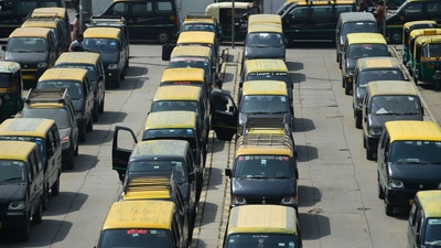 Several auto-rickshaw and taxi unions in Delhi decided to go on a two-day strike starting from Monday, demanding a CNG subsidy and a fare revision in the wake of rising fuel prices. (PTI) Several auto-rickshaw and taxi unions in Delhi decided to go on a two-day strike starting from Monday, demanding a CNG subsidy and a fare revision in the wake of rising fuel prices. (PTI)