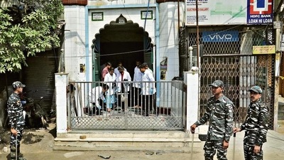 A few shops opened on Monday with nearly 500 police personnel and six companies of additional force being deployed in the area. A few shops opened on Monday with nearly 500 police personnel and six companies of additional force being deployed in the area.