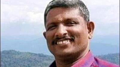 RSS leader S K Sreeniwasan killed in Palakkad. (ANI) RSS leader S K Sreeniwasan killed in Palakkad. (ANI)