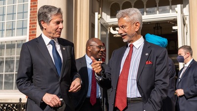 India's External Affairs Minister S Jaishankar with US Secretary of State Antony Blinken.