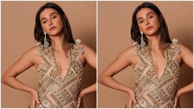 In nude eyeshadow, black eyeliner, mascara-laden eyelashes, drawn eyebrows, contoured cheeks and a shade of soft pink lipstick, Shibani looked fashion-ready. (Instagram/@shibanidandekar)