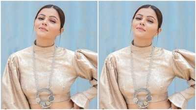 Rubina played muse to the fashion designer house GG and picked a co-ord set for the pictures. (Instagram/@rubinadilaik)