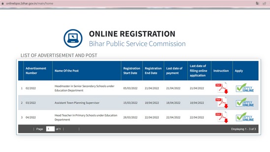 BPSC recruitment 2022: Last date to apply for Assistant Town Planning Supervisor BPSC recruitment 2022: Last date to apply for Assistant Town Planning Supervisor