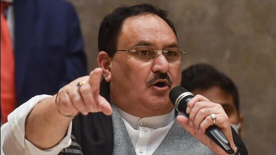 BJP national president JP Nadda will attend a public meeting at Nagrota Bhawan on April 22 to blow the poll bugle in Kangra district. (PTI)